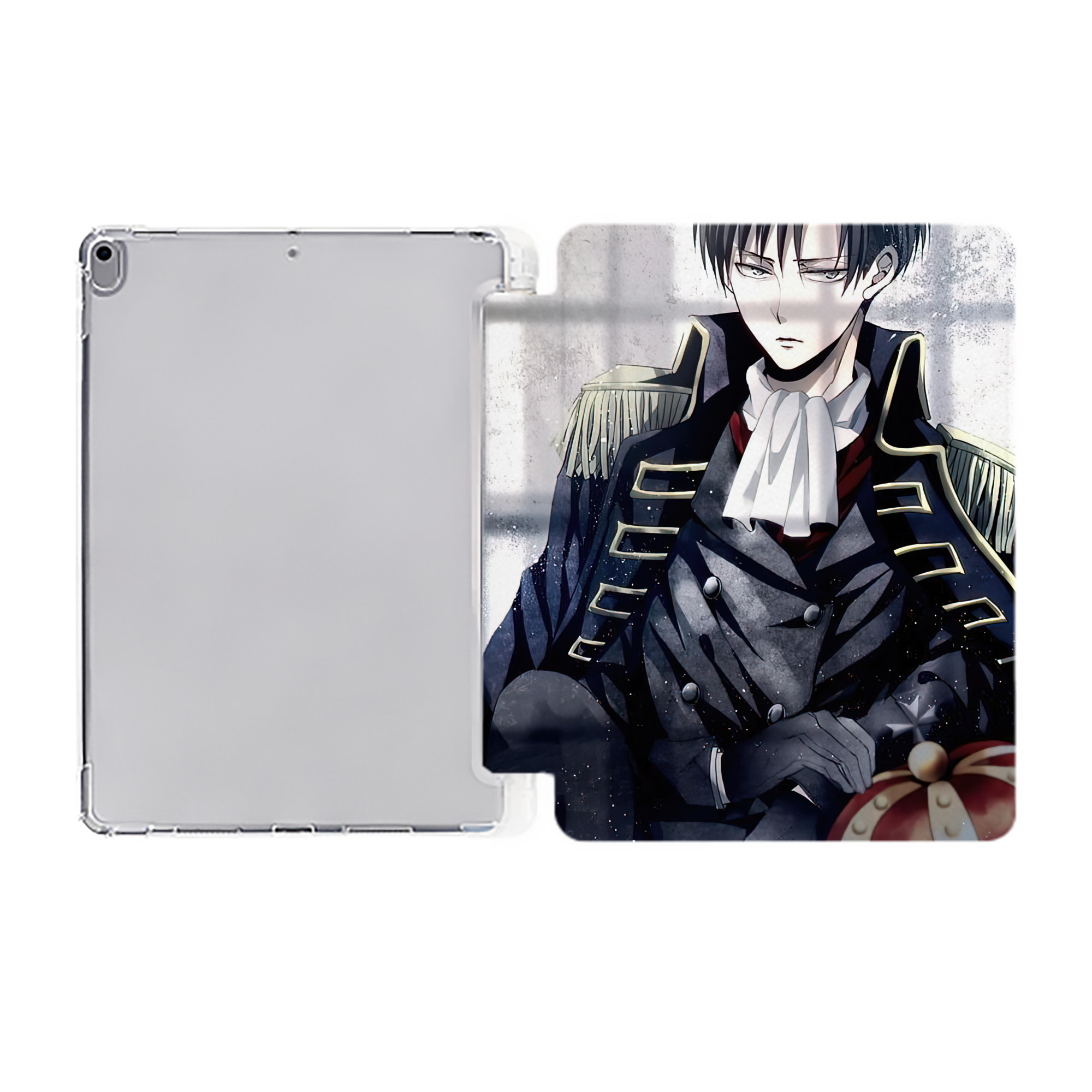 （画像用） 進撃の巨人 Attack on Titan IPad ケース ペン収納付き 三つ折りスタンド PUレザー×シリコン 対応機種9.5/10.5/10.9インチ